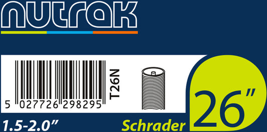 Nutrak 26 x 1.5 - 2.0 inch Schrader inner tube