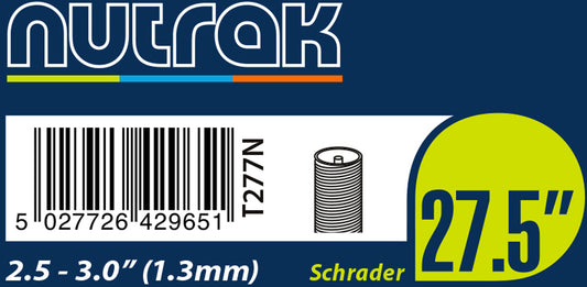 Nutrak 27.5 inch or 650B x 2.5 - 3.0 Schrader inner tube